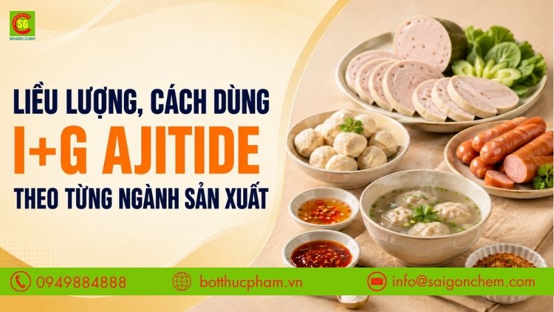 Liều Lượng, Cách Dùng I+G Ajitide Theo Từng Ngành Sản Xuất